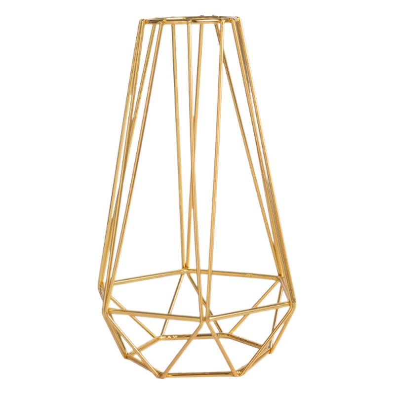 Jarrón de Vidrio Artístico Chapado en Oro, Superventas Transfronterizo, Decoración para Sala de Estar y Comedor, Flores Secas y Frescas, Decoración Creativa para el Hogar
