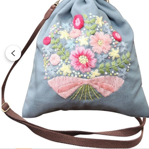 Bordado hecho a mano DIY accesorios auxiliares Lu bordado colgante pintura nudo chino crisantemo nudo loto oído conjunto bolsita Accesorios