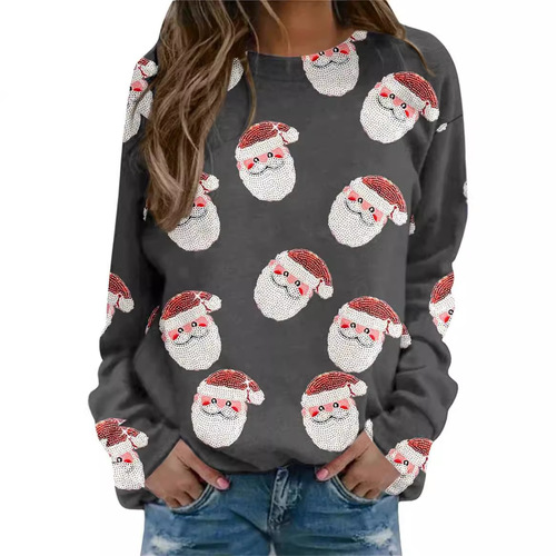 New European and American Christmas Santa Claus Christmas Tree Print – Temu Bestseller