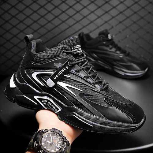 Men's  New Leisure Sports Shoes Breathable and Comfortable Running Shoes Korean Style Fashion Thick Sole Dad Shoes