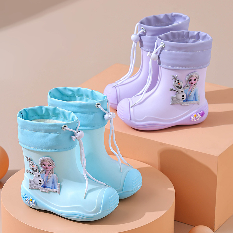Botas de lluvia de verano para niños antideslizantes con suela suave para niños trapos fríos anti olor para niños de dibujos animados para niños zapatos de lluvia para niños