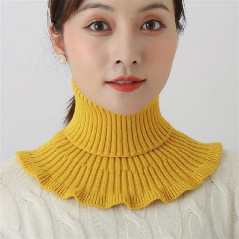 女式假衣领高领围脖护颈假领子新款秋冬防风针织保暖脖套韩版百搭|undefined