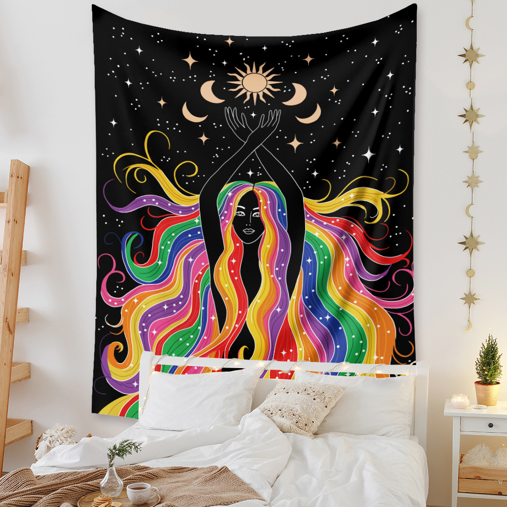 bohemian witch printing tapestry decorative background cloth wholesale Nihaojewelrypicture36