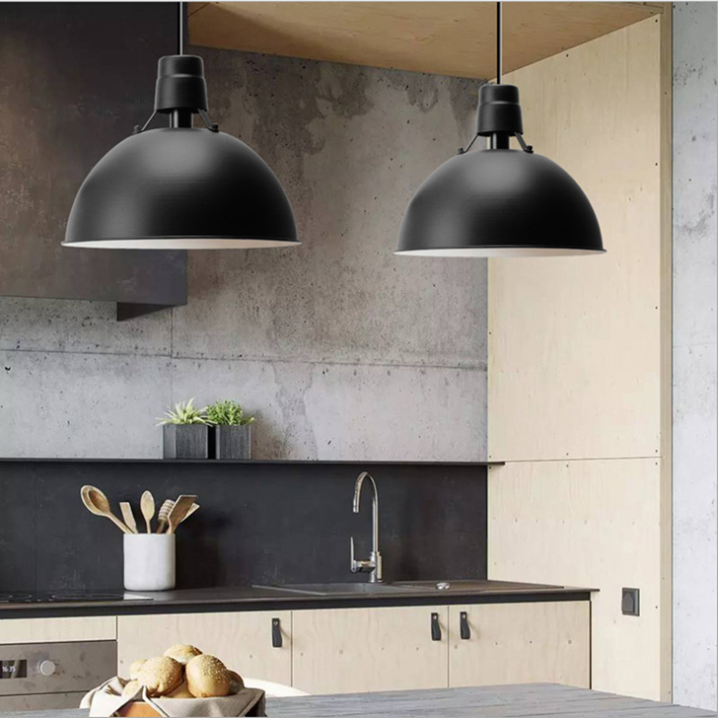 Modern Minimalist Industrial Workshop Lampshade Industrial Style Creative Personal Bar Single Head Restaurant Hair Salon Office Engineering Pendant Lamp