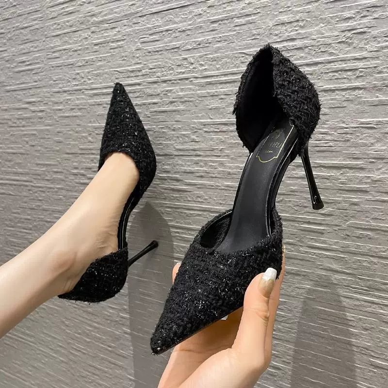 Footwear pointy toe, sandals high heels, internet celebrity, 2024 years, trend of season, restless legs relief