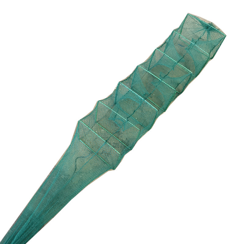 7-Sección de red sin nudos 4mm de alta densidad multi-hebra tejida jaula de camarón neto fábrica en stock al por mayor jaula de pescado mandarín