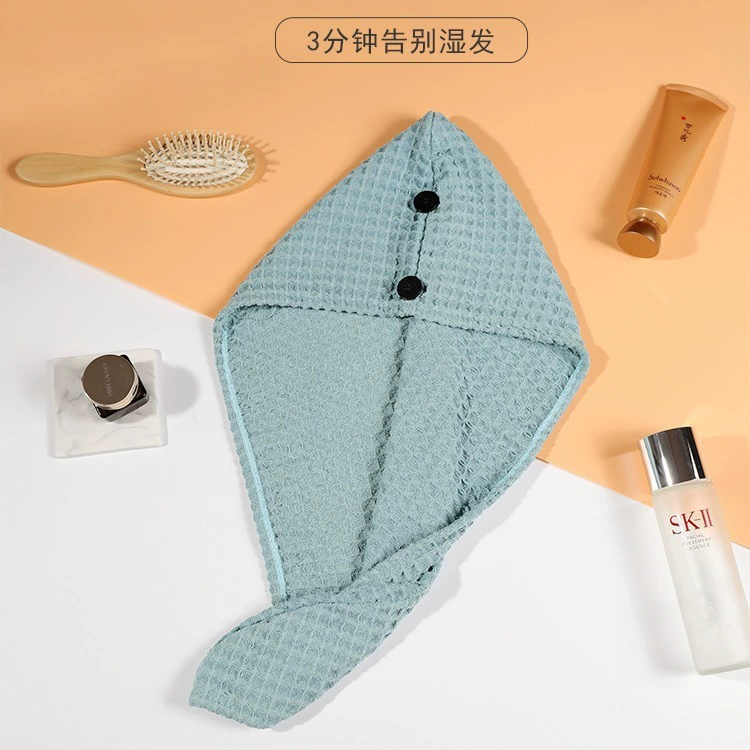 Shan Super Сильная бытовая впитывающая воду, толстый бархат, вафли, сухая шапка для волос, женщина, впитывающая воду, быстросохнущий тюрбан, сухая шапочка для душа