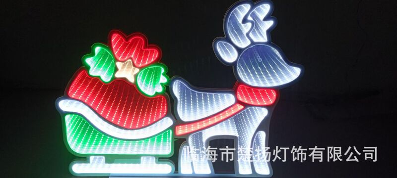 クロスボーダー人気シングル両面トンネルライトクリスマスハロウィーン雰囲気装飾ledライト3D発光祝日ライト|undefined