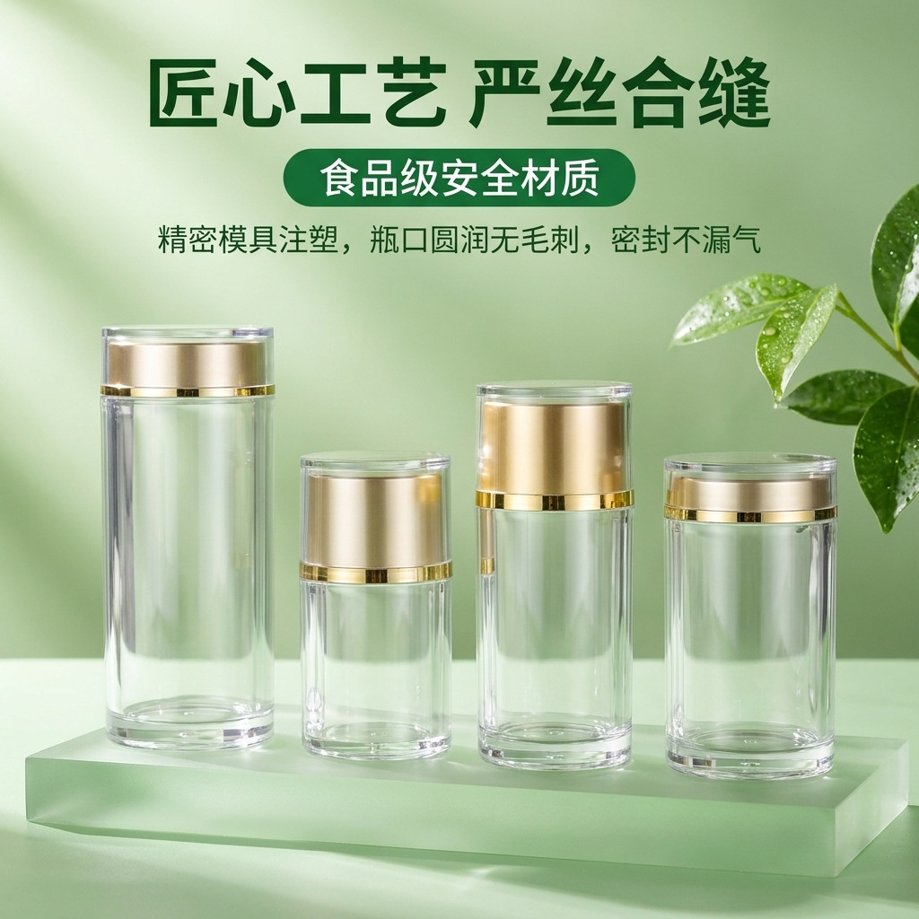 批发包装瓶高档透明胶囊药瓶保健品瓶子亚克力保健品压片糖果瓶