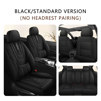 Cross-Border Four-Season Universal Car Seat Four Seasons Pad - mysterious-black-five-seater-standard-edition-with-lumbar-support-1