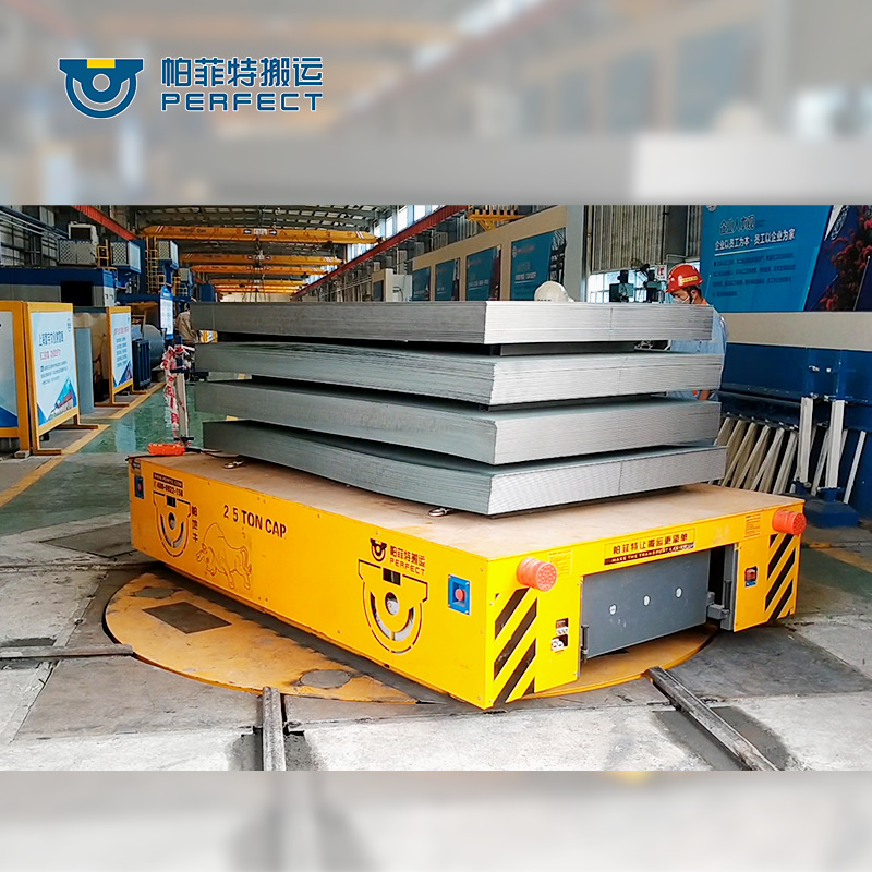 智能加长管材转运轨道平车，双车联动液压升降车间物料周转过跨车