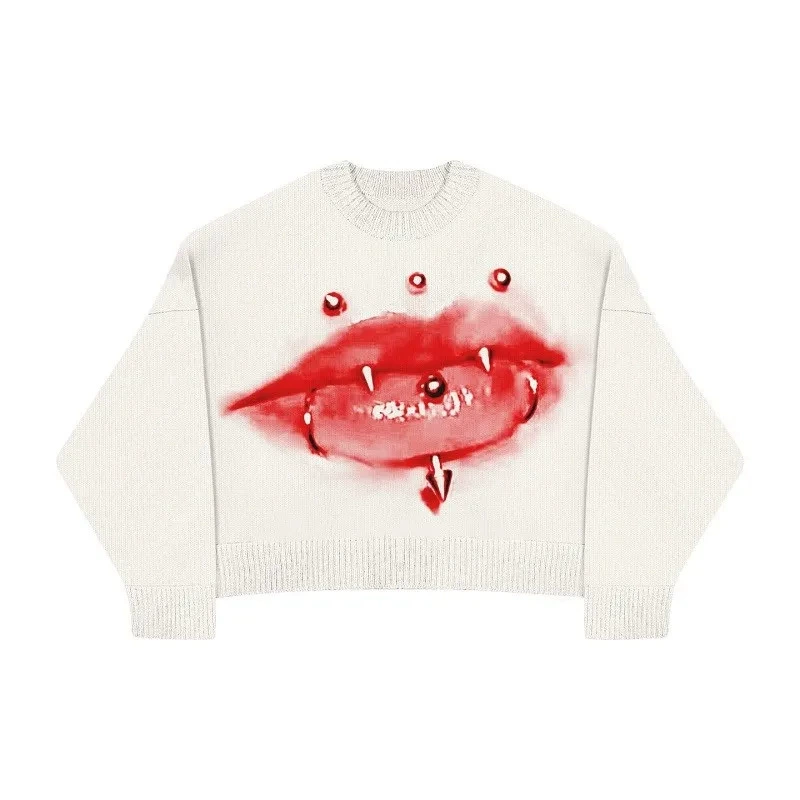 Свитер ZSIIBO oversize вязанный, demi-season круглый ворот, длинный рукав, европейский стиль