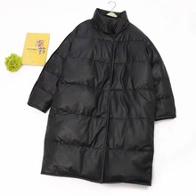 HN3272真皮羽绒服无涂柔软羊皮90白鸭绒宽松通勤保暖大衣加厚外套