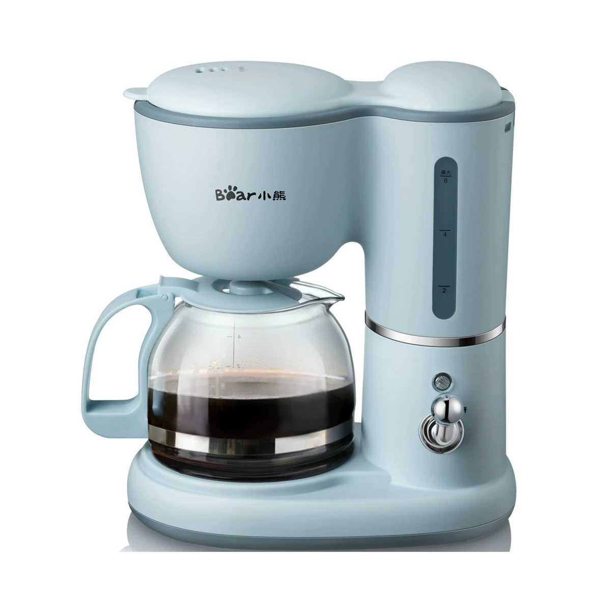 Drip coffee maker (Bear) KFJ‑A06 series, 600 ml glass carafe, keep‑warm function