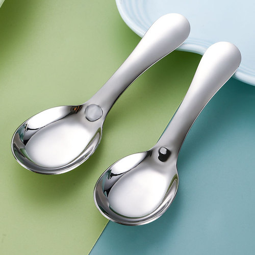 Stainless steel child spoon 316, household portable small spoon, gift, gift set, commercial spoon, short handle child spoon