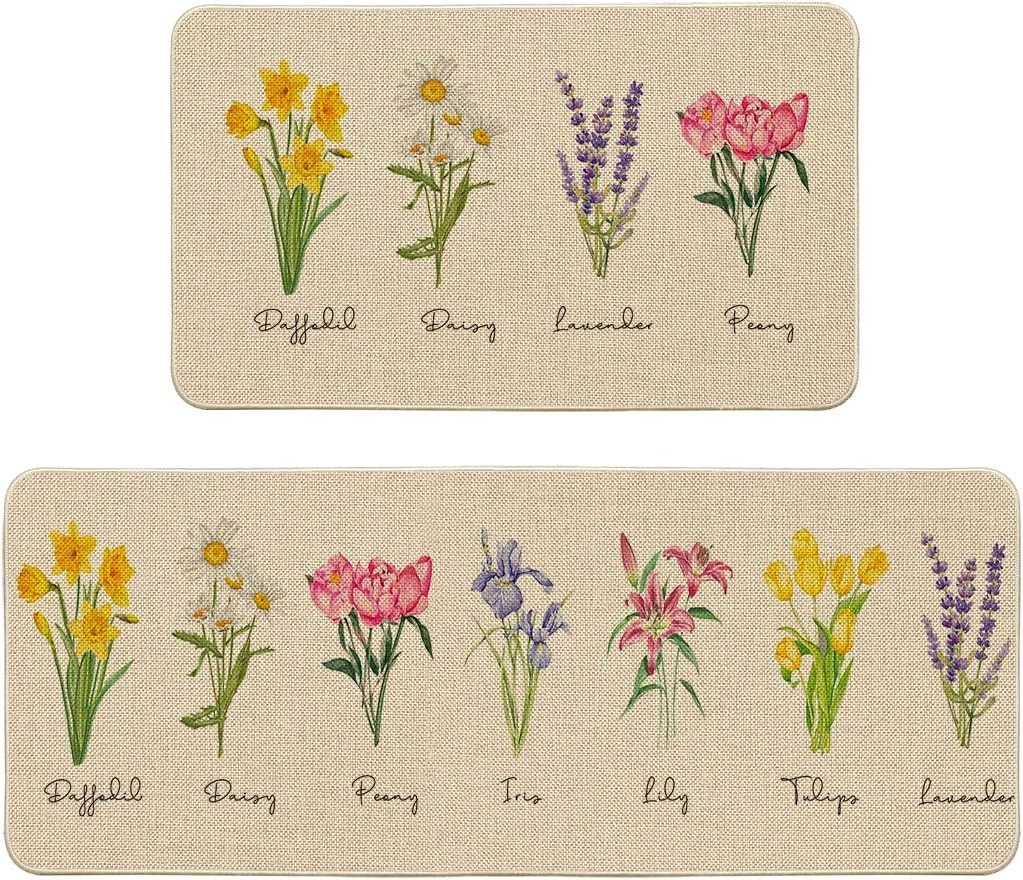 decorazione per le feste con fiori tappetino da cucina tappetino lungo assorbente tappetino da cucina che assorbe l'olio zerbino per la porta di casa_voghion.com