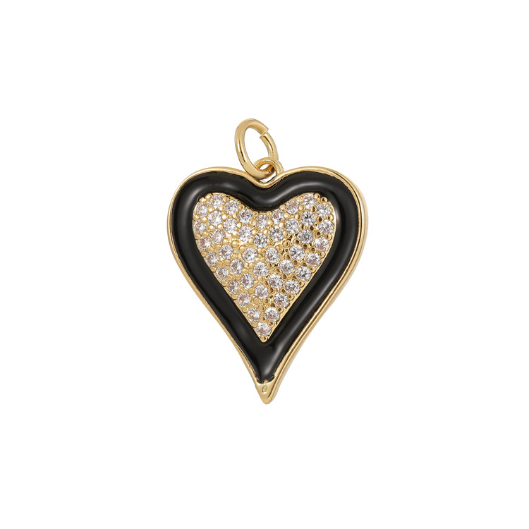 INS Style Style 1 Piece Copper Zircon Devil'S Eye Heart Shape INS Style