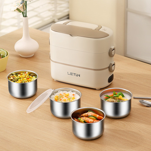 Portable Electric Rice Cooker Office Workers' Hot Meal Magic Device Dormitory Heatable Rice Cooker Household Electric Rice Cooker Wholesale
