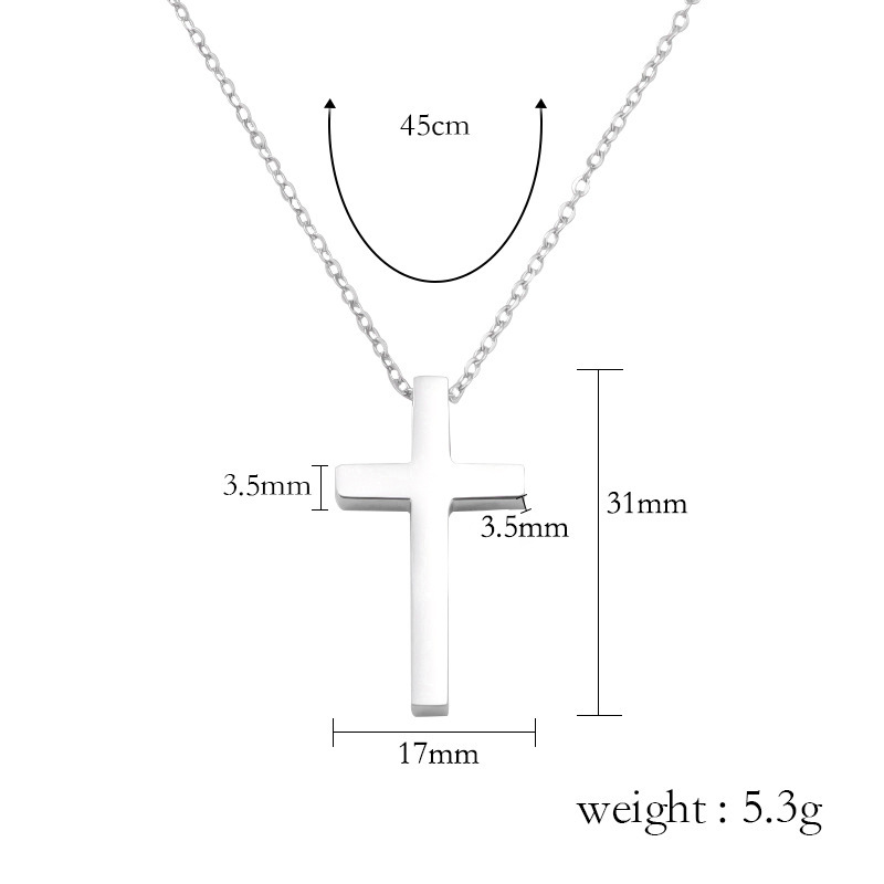 Fashion Cross Stainless Steel Patchwork Pendant Necklace display picture 1