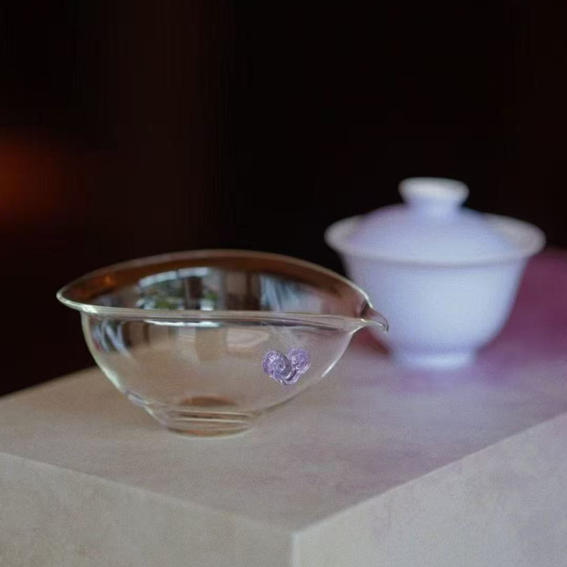 小清新薰衣草紫色陶瓷盖碗茶杯整套功夫茶具礼盒装商务节日伴手礼|undefined