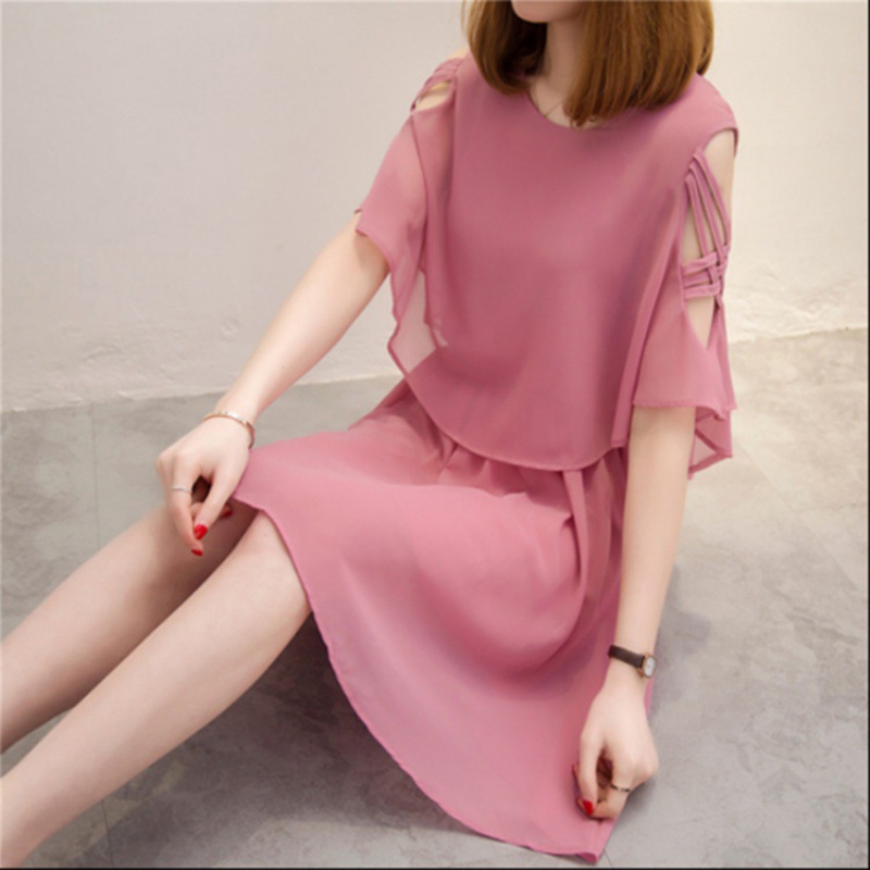 Spring shiffon long summer dress