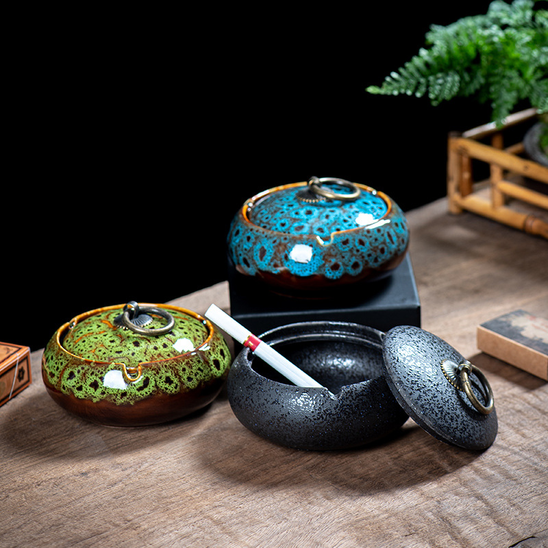 煙灰缸帶蓋防飛灰ins風家用創意個性潮流客廳大氣焑灰可愛少女I