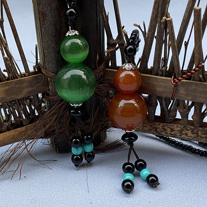 红玛瑙毛衣链猫眼石服装配链圆珠葫芦款带挂绳直播摆地摊货源批发