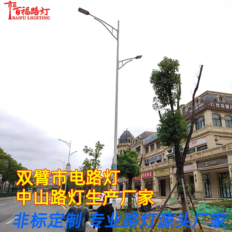 定制市政路灯厂家 双臂景观路灯 8米10米市政工程道路灯市电路灯