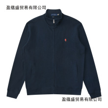 秋冬新款RL保罗小马标男士针织衫外套立领开衫拉链针织夹克休闲