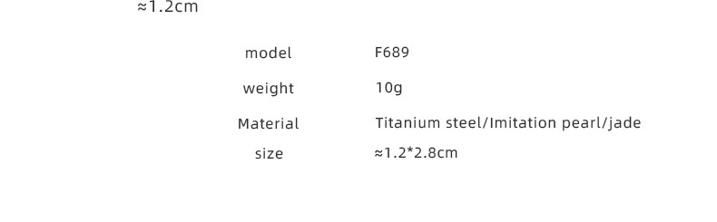 Elegant Round Square Titanium Steel Plating Artificial Pearls Drop Earrings 1 Pair