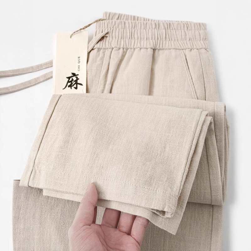 High-End Linen Ramie Pants Men's Cotton and Linen Pants Summer Thin Loose Large Size Straight Pants Long Pants Men's Casual Pants High-End Linen Ramie Pants Men's Cotton and Linen Pants Summer Thin Loose Large Size Straight Pants Long Pants Men's Casual Pants
