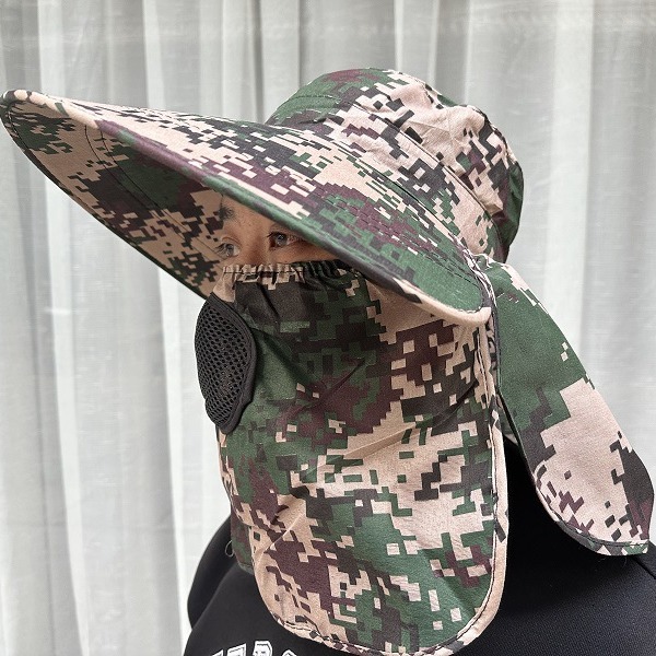 Sombrero de protección solar para hombre, sombrero de verano, sombrero para el sol, máscara de trabajo, sombrero fresco, protección UV, sombrero para ciclismo y pesca, transpirable.