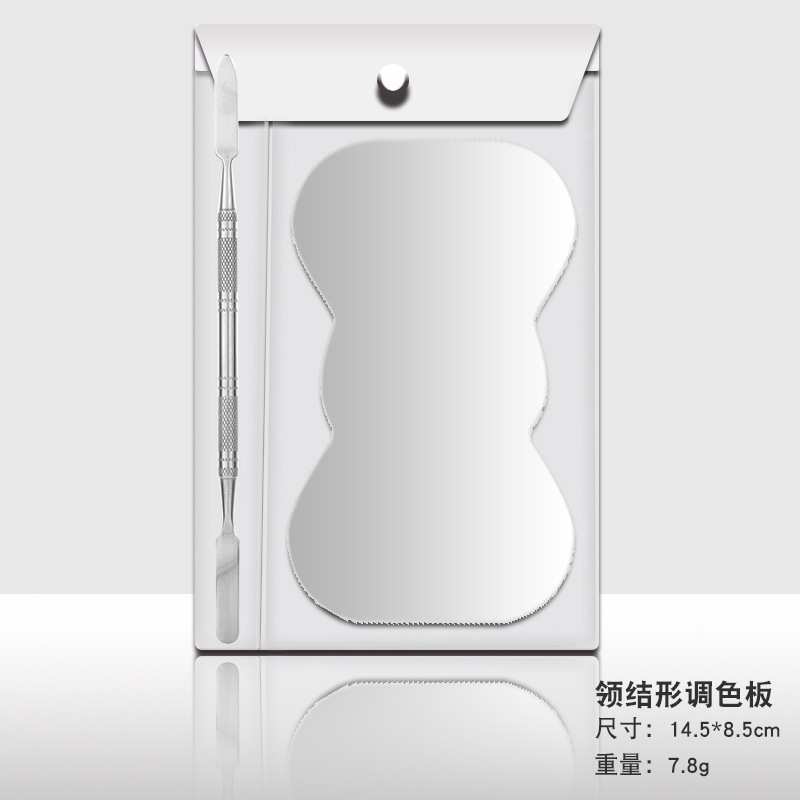 Mini maquillaje de Acero Inoxidable base de uñas de arte paleta al por mayor anillo de tamaño pequeño anillo de maquillaje paleta traje