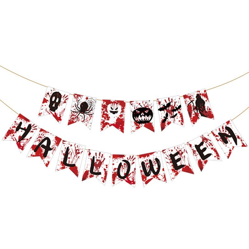 クロスボーダーハロウィンパーティー装飾用品ハロウィンハロウィンカボチャ装飾アレンジメントレターバナーフラワーフラグ|undefined