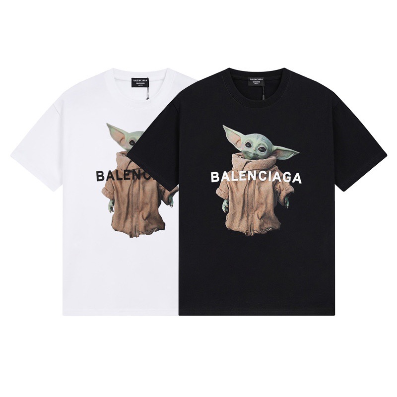 パリハイバージョンBファミリーTシャツ25s春夏新作ヘビーコットンラウンドネック半袖Tカジュアル万能男女同型