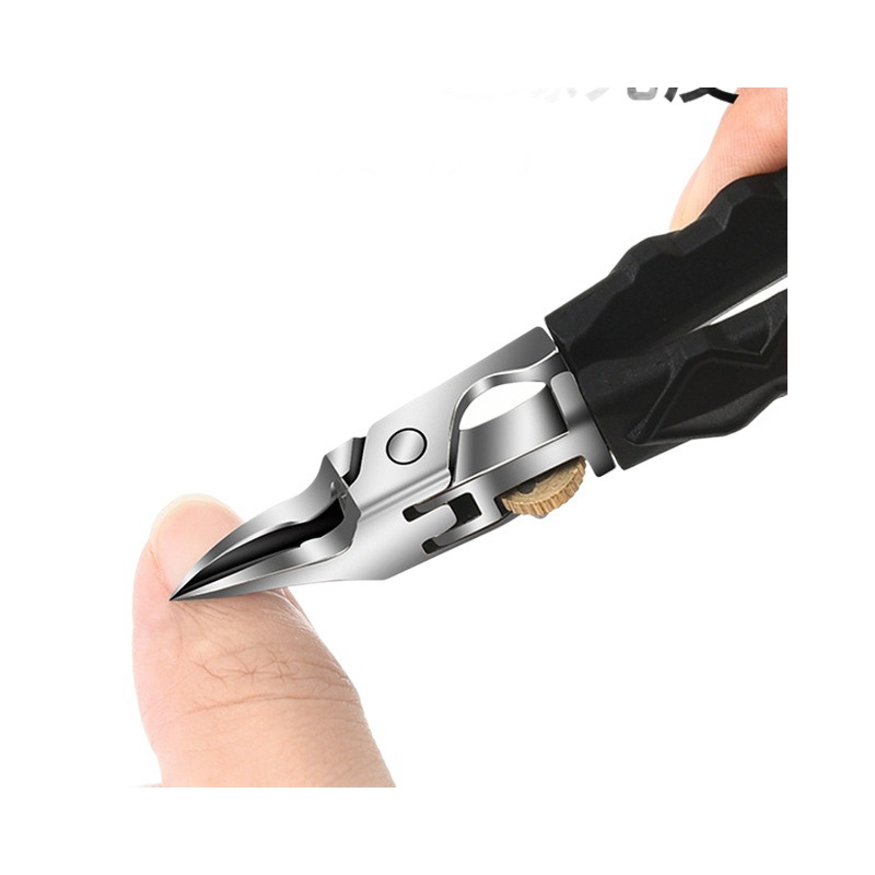 Nieuwe, grensoverschrijdende stijl ultrascherpe roestvrijstalen schaar met lange steel en grote opening, nagelknipperset voor manicure_voghion.com