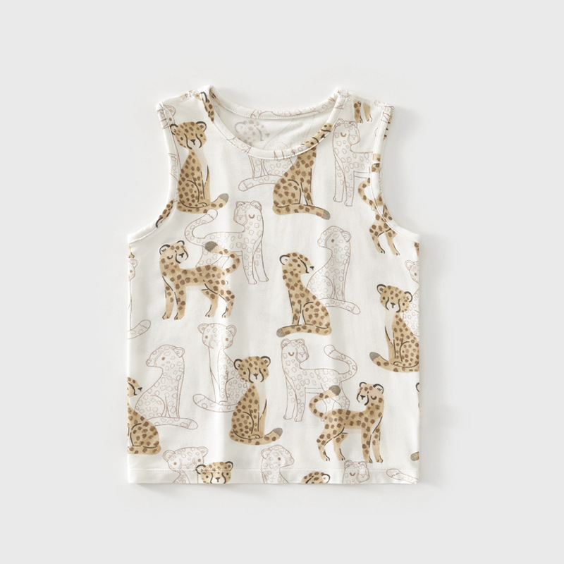 Baby Modal Summer Sleeveless Vest Baby Clothes Korean Style Animal Newborn Yooksi Summer Outfit