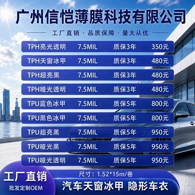 Wholesale Car Tpu Sunroof Ice Armor High Insulation Roof Sunshade Glass Film Panoramic Sunroof Canopy Explosion-Proof Film (Automotive Film)