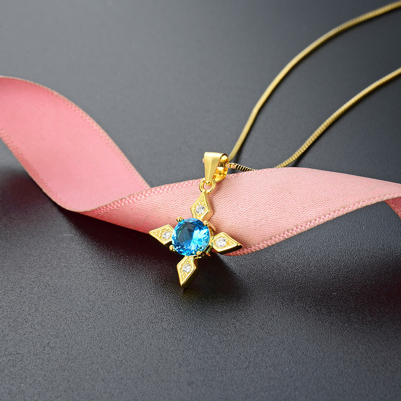 S925 flor de plata esterlina colgante de zircón femenino estilo coreano ligero nicho diseño de alta calidad colgante de plata joyería al por mayor