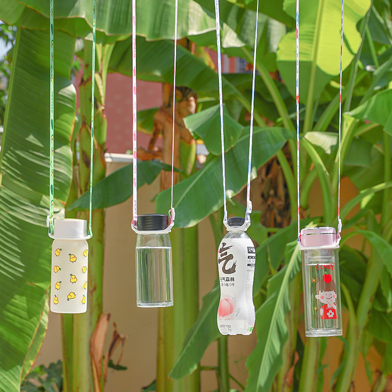 water bottle lanyard portable mineral water drink juice bottle strap adjustable oblique strap universal cup sling