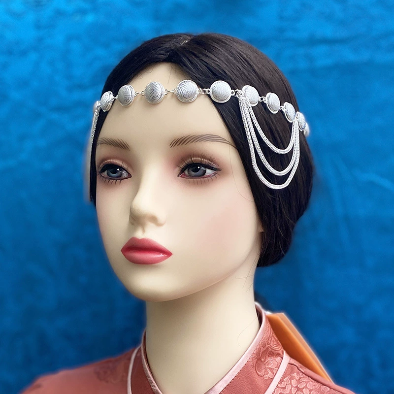 [Ткань] позолоченные серебряные монгольские головные уборы с кисточками