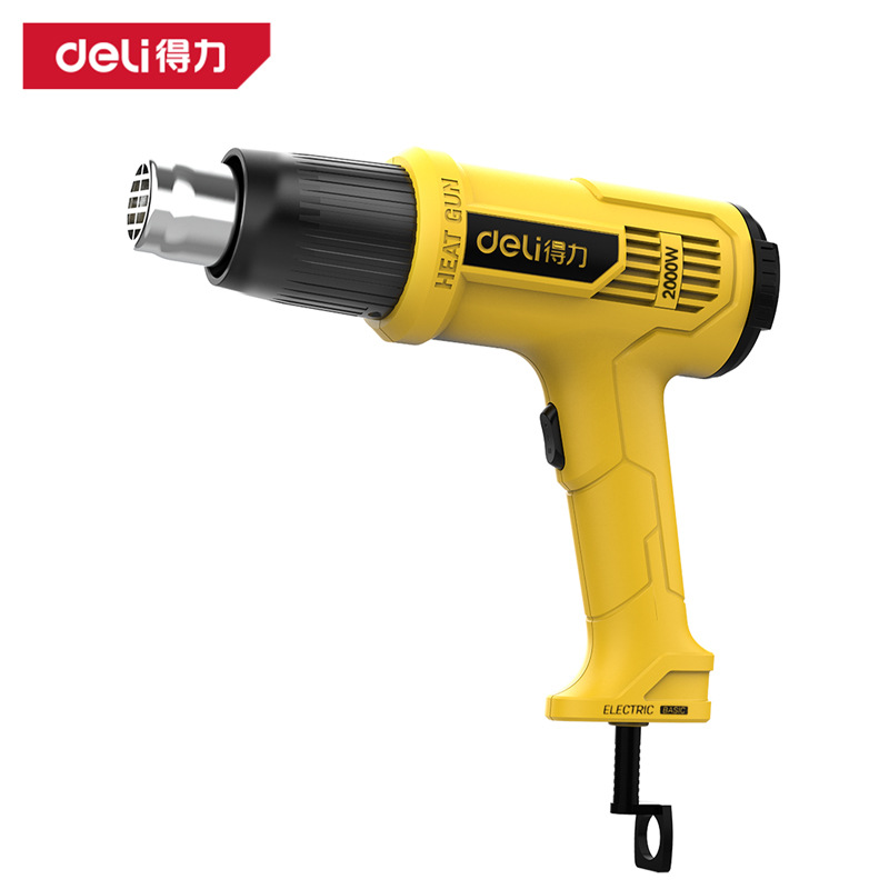 得力热风枪DL5200两档调温2000W电热吹风机风筒贴膜烤枪烘枪插电