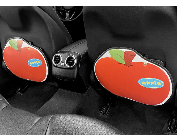 Check blue apple chair back anti-kick pad children's rear seat protection pad anti-dirty protection pad for car anti-kick pad