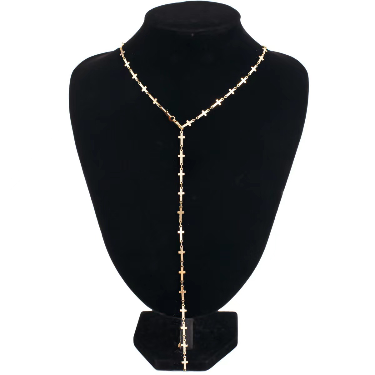 Elegant Vacation Modern Style Flower Alloy Handmade Chain Lobster Trigger Clasp Closure Y-necklaces Wholesale display picture 8