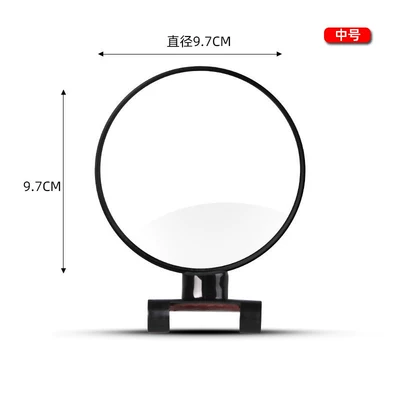 Large field of view rear view auxiliary mirror reflector mirror, car blind spot - wg-round-mirror-medium-size-black-single-pack