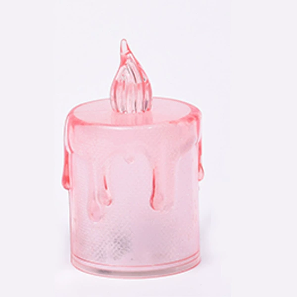 Fuchsia small candle, battery