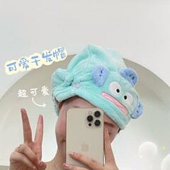 かわいい漫画大人お風呂ドライヘアキャップ吸水厚手速乾性髪タオルサンゴドライヘアカバーヘッドスカーフ