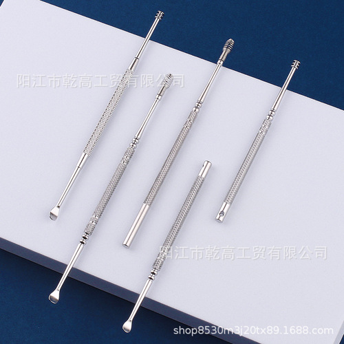Factory Wholesale Stainless Steel Double-Head Spring Spiral Ear Scoop Tool for Home Use, Multiple Styles of Ear Scoops for Cleaning Ear Canal