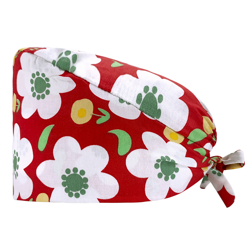 Nuevo lindo pequeño Panda de dibujos animados lindo patrón niña enfermera sombrero quirúrgico tapa de trabajo sombrero Tapa Protectora