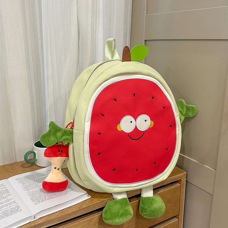 Dulce pequeña mochila de dama fresca dibujos animados lindos frutas bales mochila de estudiantes universitarios suave mochila de chicas